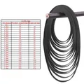 Replacement Turntable Belt Rubber Flat Drive Belt for Record Player Walkman DVD CD-ROM Repeater