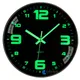 12 Inch Glow in The Dark Wall Clock Night Light Wall Clock Silent Non-Ticking Battery Operated Wall