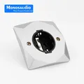 Monosaudio E86+ES3R Pure Copper Rhodium Plated Schuko Sockets Wall Socket Plug Power Outlet Schuko