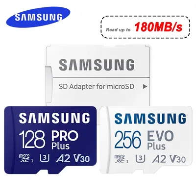 SAMSUNG EVO Plus Micro SD Card 128GB 64GB 512GB 256GB Memory Card SD U1 U3 4K Micro SD Pro Plus