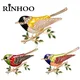 Rinhoo Enamel Flying Bird Rhinestone Animal Brooch Pins Women Animal Hummingbird Birds Eagle Jewelry