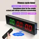 Digital Countdown Clock Stopwatch Aluminum Alloy Fitness Timer Wall Mounted LED Timer Clock With