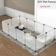 Playpen DIY Small Pet Freely Combined Foldable Dog Cage Yard Fence for Dog Cat Kitten Rabbit Guinea