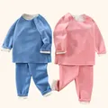 Autumn Winter Children Clothing Thermal Children Underwear Sets Long Johns Long Sleeve 2Pcs Kids