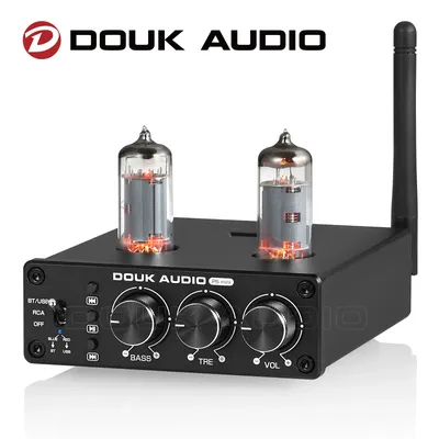 Douk Audio HiFi Bluetooth 5,0 Ventil röhre Vorverstärker Stereo empfänger USB-Player Home Desktop Image
