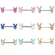 1 Pair Cute Rabbit Nipple Piercing Ring Stainless Steel Bar Nipple Piercing Cartoon Bunny Chest Stud