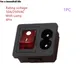 250V AC 10A Red Rocker Switch Fused Inlet Power Socket Fuse Switch Connector Plug Connectors