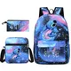 3 teile/satz Disney Stich Kinder Rucksack Cartoon Stich drucken Kindergarten Bleistift Fall Junge