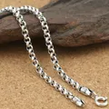 Unibabe Pure Silver 3mm Thick Cross O Link Chain S925 Necklace Sweater Chain Sterling 925 Silver