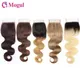 MOGUL HAAR Farbe 8 Asche Blonde Dunkelbraun Remy Menschenhaar Schließung Indische Körper Welle Hand