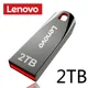 Lenovo 2TB USB Flash Drives Mini Metal Real Capacity Memory Stick Black Pen Drive Creative Business