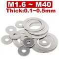 M2~M40 Thickness 0.1 0.2 0.3 0.5mm 304 Stainless Steel Ultra Thin Flat Washer High Precision Ultra