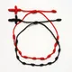 4 stile glück rote seil armband handarbeit gewebt armband amulett einstellbare 7 knoten schutz seil