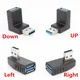 USB 3.0 Adapter Left /Up/Down/ Right Angle 90 Degree Extension Cable Male To Female Adapter Cord USB