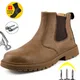 Winter Boots Leather Shoes Men Work Safety Shoes Men Indestructible Work Boots Men Safety Boots