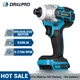 Drillpro 18V 1/4 Inch Cordless Electric Screwdriver Speed Brushless Impact Wrench Drill Driver Power