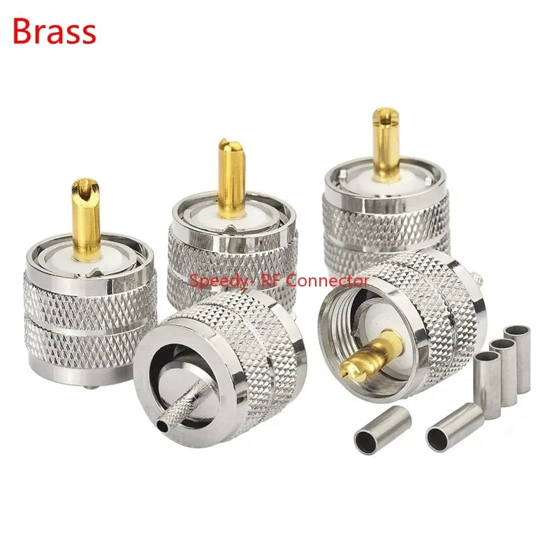 UHF-Stecker SL16 PL259 PL-259 Stecker Crimp für RG316 RG174 LMR100 RG179 RG188 RG58 RG142 LMR400 Kabel Schnelle Lieferung Kupfer Image