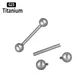 ASTM F136 Titanium Barbell Ring Stick Straight Pacifier Rod Body Jewelry Barbell Eyebrow Internal