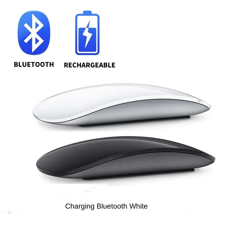 Bluetooth Wireless Magic Mouse Stille wiederaufladbare Laser-Computermaus Schlanke ergonomische PC-Mäuse für Apple MacBook Microsoft Image