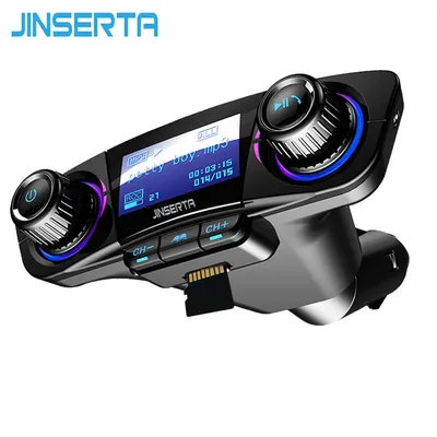 JINSERTA Power ON OFF Bluetooth 5,0 FM Transmitter Modulator Car Kit TF USB Musik AUX Audio MP3 Player
