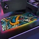 Dragon RGB Mauspad Gaming Mouse pad PC Zubehör Tastatur LED Deskmat 90x40 japanische Wave Mause