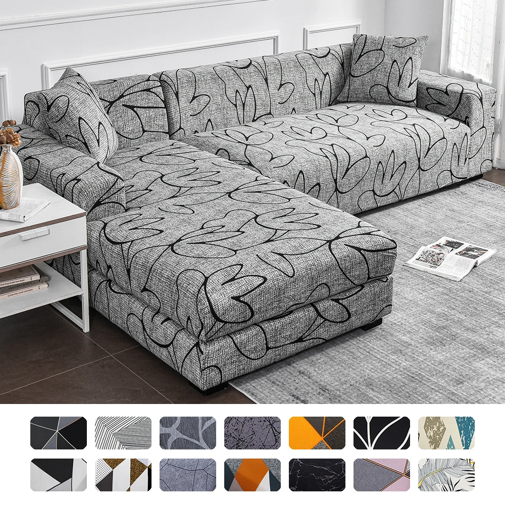 sofa cover für Wohnzimmer Stretch Gedruckt couch cover L form sofa abdeckung funda sofa Elastische Couch sofabezug 1/2/3/4-sitz sofa covers for living room Image