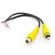 15cm 2pin Car Rca Female / Male Audio Cable Av Single Video Stereo connector extension wire lead diy