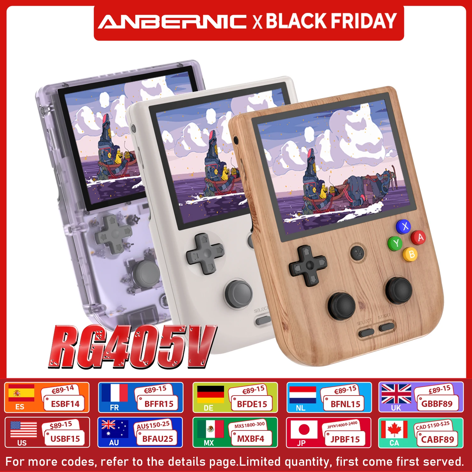 ANBERNIC RG405V Handheld-Spielekonsole, 4 Zoll IPS-Touchscreen, Android 12, Unisoc Tiger T618, 64-Bit-Gameplayer, 5500 mAh, OTA-Update, Googleplay-kompatibel, integrierte Game-Front-End- und Image