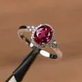 Trendy Sterling Sparkling Red Heart Stackable Ring Micro Pave Crystal CZ for Women Valentine's Day