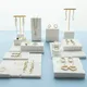 Jewelry display rack white gypsum cave stone shaped jewelry plate ring holder earring rack