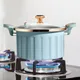8L Enamel Micro Pressure Pot Korean Vacuum Non stick Soup Pot Non Stick Soup Pot Stewing Boiling Pot