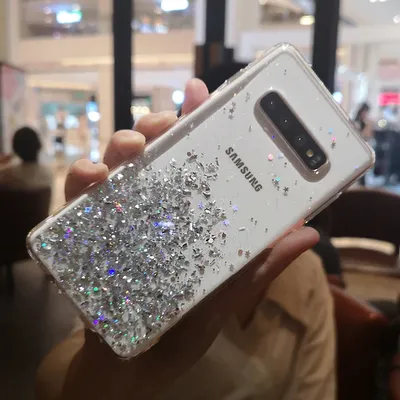 Mode Bling Glitter Fall für Samsung Galaxy S10 S9 S8 Plus S 10 Silicon Kristall Pailletten Weiche