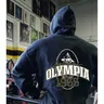 Olympia Herbst und Winter neue Orsay Gedenk Fitness Kapuze Sweatshirt Trend Olympia Casual Running