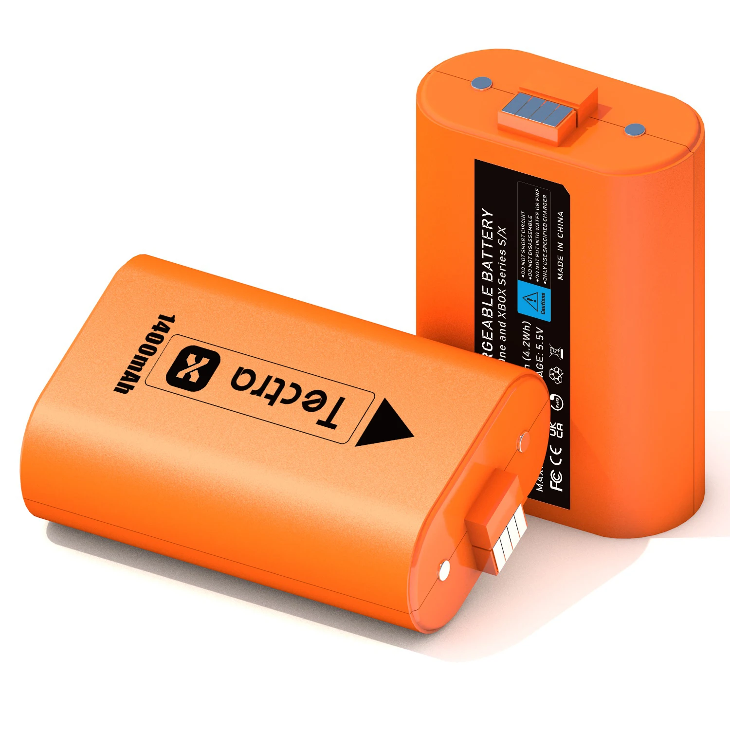 2 Stück 1400 mAh Li-Ionen-Akkus für Xbox One, Xbox One S, Xbox One X, Xbox One Elite Wireless Controller-Gamepads Image
