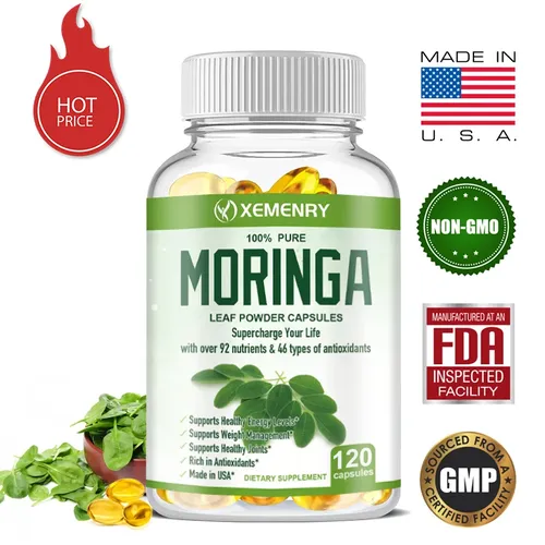 Bio-Moringa-Kapseln | veganes grünes Super food zum Stillen 120 Kapseln