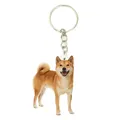 Japanische Akita Hund Acryl Schlüssel ring Tier Hunde Schlüssel bund Männer Auto 2d flache Schlüssel