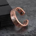 Kupfer verstellbare Ringe Männer Vintage reines Kupfer magnetische Gesundheit Energie Eheringe
