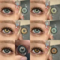Eye share neue farbige Kontaktlinsen braune Kontaktlinsen Mode blau grau Augen linse grün