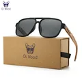 Oi Holz Sonnenbrille für Männer Holz Sonnenbrille Mann Brille polarisierende Brille UVA & B Schutz
