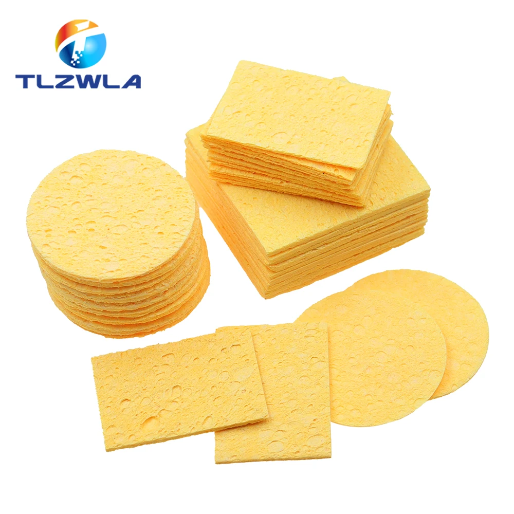 10 Stück gelber Reinigungsschwammreiniger für dauerhaften elektrischen Schweißlötkolben Image