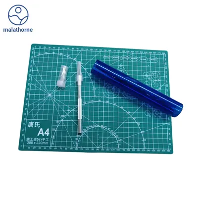 Tischtennis-Schneidebrett aus Gummi, PVC-Rollenrohr, Schneidmesser und Klingen aus Aluminiumlegierung, Tischtennisschläger-DIY-Werkzeugsatz Image