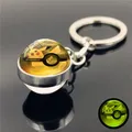 Pokemon Anime Abbildung Keychain Eevee Pikachu Mewtwo Anhänger mit Kristall Ball Glow In The Dark