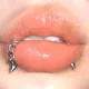 Kette Lippen ring ein Nagel Dual Use Ins Männer Frauen Titan Stahl runde Kugel spitze konische Punk