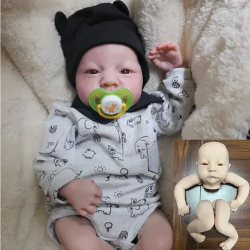 17 Zoll wieder geborene Puppe Kit Levi wach lebensechte echte Soft Touch unvollendete Puppen teile