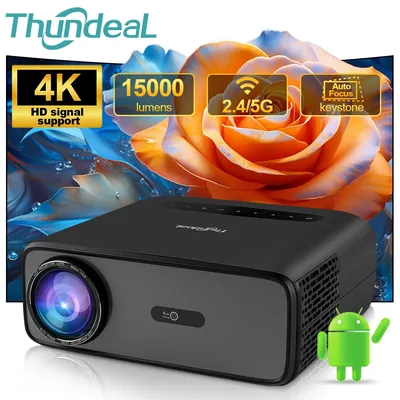 ThundeaL Full HD Projektor TD97 Pro 1080P 2K 4K Video Tragbarer Projektor WiFi 6 Android Heimkino TD97Pro 3D Smart Proyector