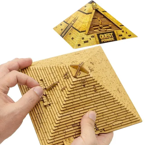 Quest Pyramide hohe Schwierigkeit unmöglich Puzzle Holz Brain Teaser 3d Rompe cabezas iq Spiele