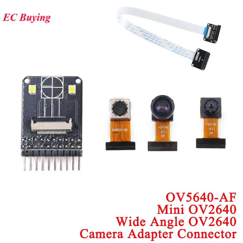 Mini OV2640 OV5640 OV5640-AF Kamera Modul CMOS Bild Sensor ESP32-CAM Weitwinkel Kamera Erweiterung Adapter Board Stecker Image