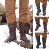 2023 Medieval Viking Pirate Kostüm Retro herren Stiefel Halloween Cosplay Winter PU Boot Ritter Frauen Bandage Gothic Schuhe