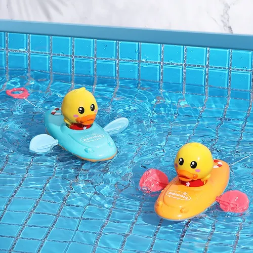 Kinder Bad Wasser spielen Spielzeug Kette Ruderboot schwimmen schwimmende Cartoon Ente Kleinkind