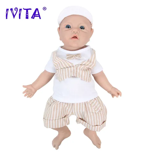 IVITA WB1526 43cm 2692g 100% Volle Körper Silikon Reborn Baby Puppe Realistische Junge Puppen